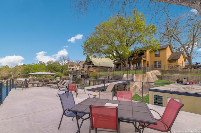 315 E Klein, New Braunfels, TX 78130 - view of patio / terrace with outdoor dining area and fence