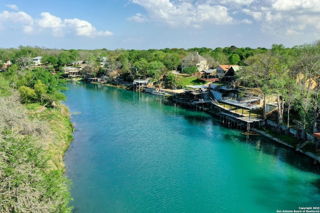 315 E Klein, New Braunfels, TX 78130 - water view featuring a boat dock