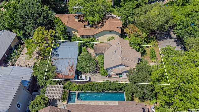 210 Harrison, Alamo Heights, TX 78209 - view of property location with property parcel outlined and a pool
