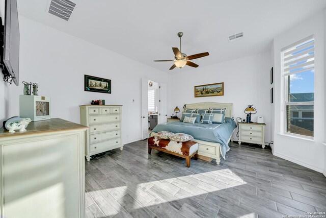 11109 Molly Run, San Antonio, TX 78254 - bedroom featuring wood finished floors and ceiling fan