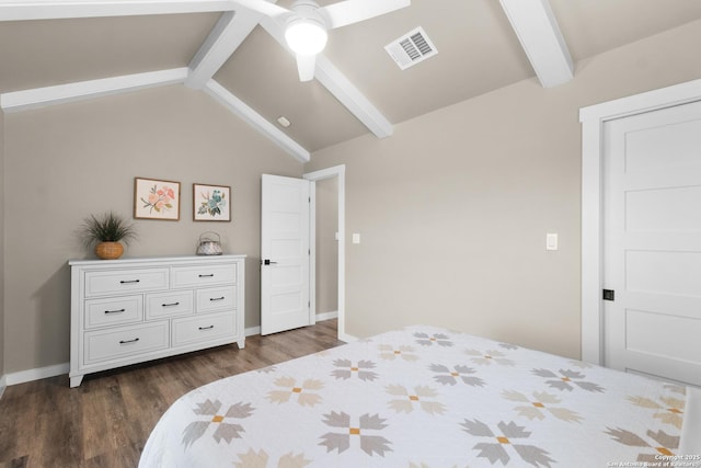 296 Cherokee Dr, Bandera, TX 78003 - bedroom with dark wood-style floors, baseboards, and ceiling fan
