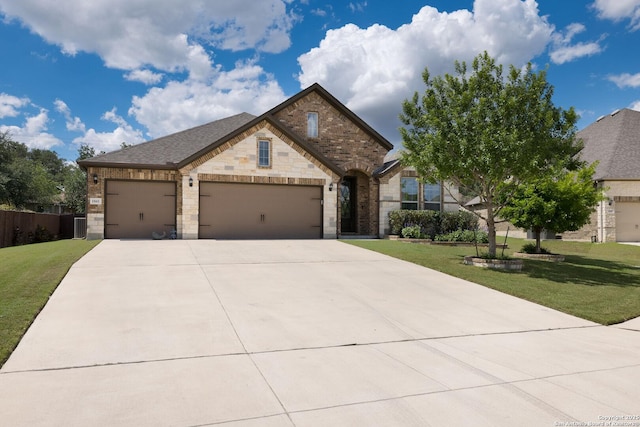 1041 Water Oak, Schertz, TX 78154 - view of front of home with an attached garage, concrete driveway, and brick siding