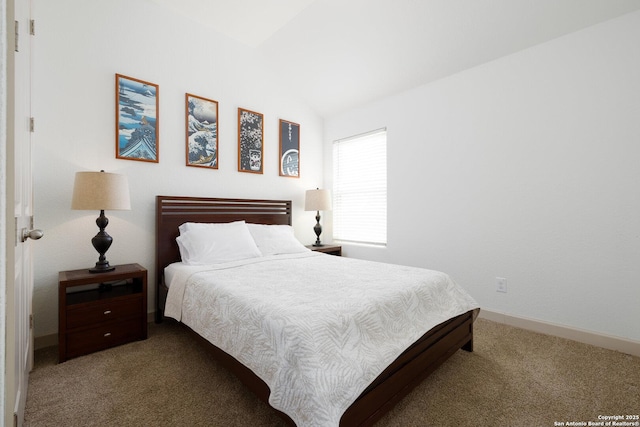 1041 Water Oak, Schertz, TX 78154 - carpeted bedroom with lofted ceiling and baseboards