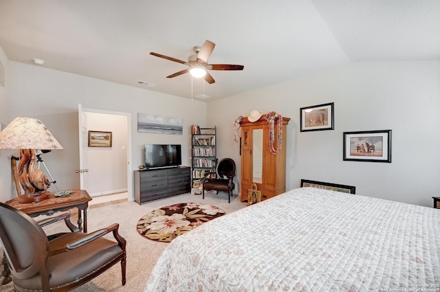 10227 Azealia Way, Boerne, TX 78006 - bedroom with light colored carpet and ceiling fan