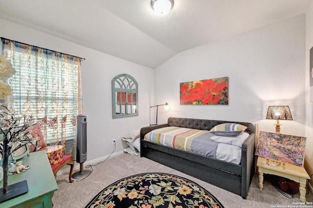 10227 Azealia Way, Boerne, TX 78006 - carpeted bedroom with lofted ceiling and baseboards