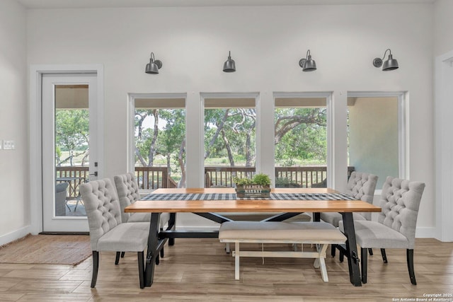 740 Sharp Spgs, Bulverde, TX 78163 - dining room with light wood-style floors and baseboards