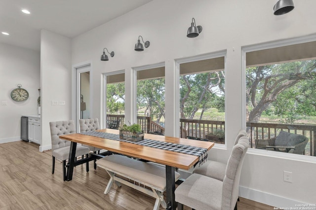 740 Sharp Spgs, Bulverde, TX 78163 - dining space featuring healthy amount of natural light, recessed lighting, baseboards, and light wood-style floors