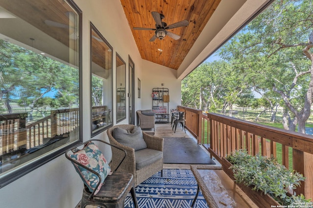 740 Sharp Spgs, Bulverde, TX 78163 - balcony with ceiling fan