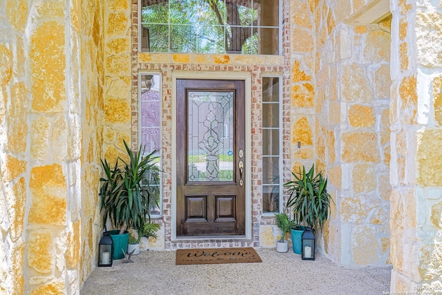 view of exterior entry