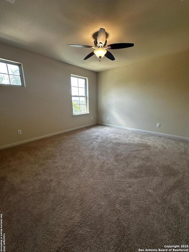 6635 Cibola Frst, San Antonio, TX 78233 - carpeted spare room featuring healthy amount of natural light, baseboards, and a ceiling fan