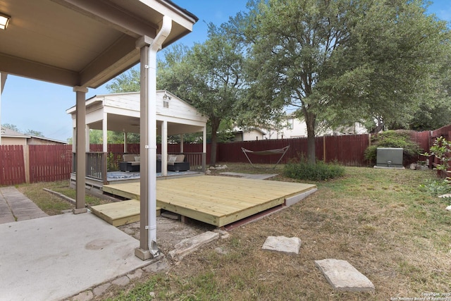 10307 Royal, San Antonio, TX 78245 - view of yard with a deck, a patio area, and a gazebo