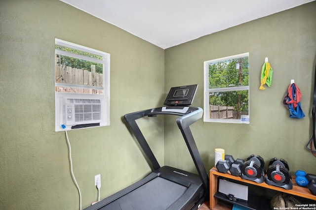 3003 Shady Spgs, San Antonio, TX 78230 - workout room featuring cooling unit