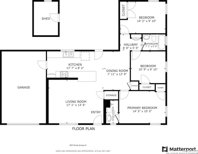 3003 Shady Spgs, San Antonio, TX 78230 - home floor plan