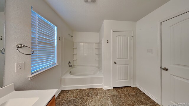 7918 Hanging, San Antonio, TX 78253 - full bathroom with vanity, shower / tub combination, and tile patterned flooring