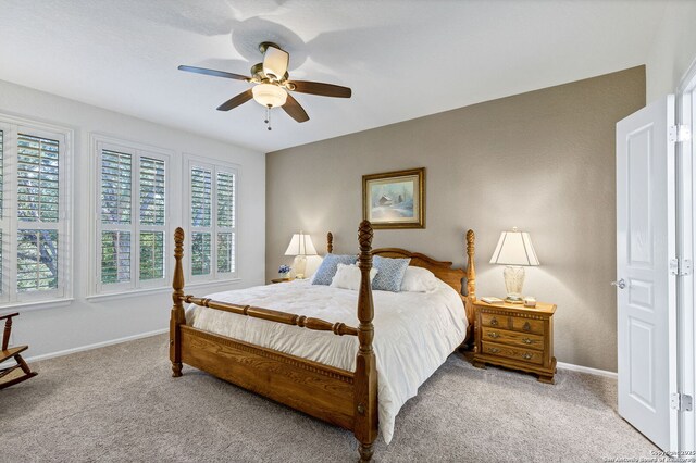 4602 Fort Boggy, San Antonio, TX 78253 - bedroom with multiple windows, light carpet, and baseboards