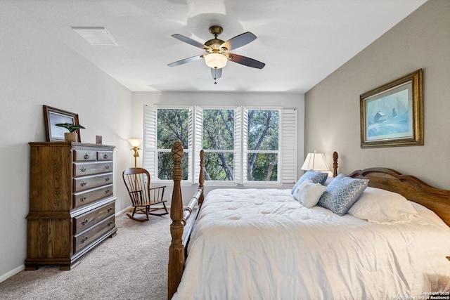 4602 Fort Boggy, San Antonio, TX 78253 - bedroom featuring light colored carpet, baseboards, and a ceiling fan