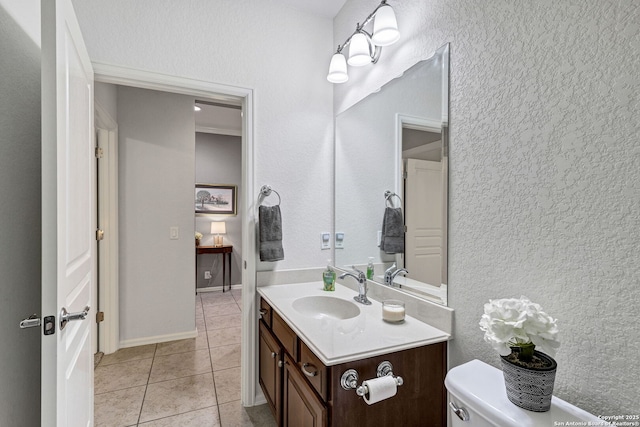 4602 Fort Boggy, San Antonio, TX 78253 - half bathroom with toilet, tile patterned flooring, and vanity