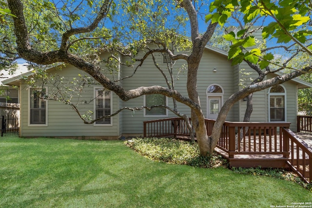 5919 Cedar Path, San Antonio, TX 78249 - back of house with a wooden deck