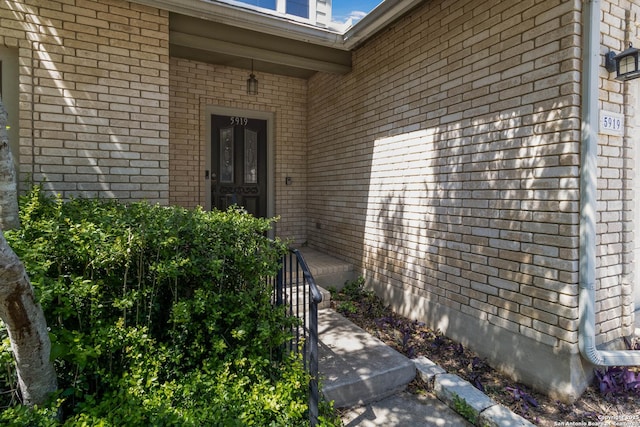5919 Cedar Path, San Antonio, TX 78249 - doorway to property with brick siding