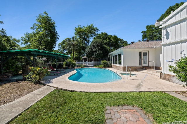 7214 N Vandiver, San Antonio, TX 78209 - view of pool with a gazebo and a patio