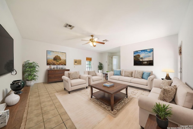 12138 W Lemon Blossom, San Antonio, TX 78247 - living room with light wood-style floors and a ceiling fan