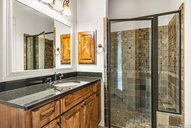 102 Arroyo, Boerne, TX 78006 - bathroom featuring a stall shower and vanity
