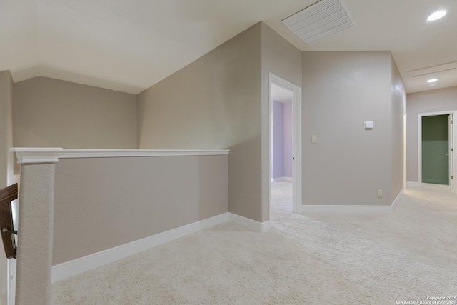 212 Leather Leaf, Boerne, TX 78006 - spare room with carpet flooring, recessed lighting, baseboards, and vaulted ceiling