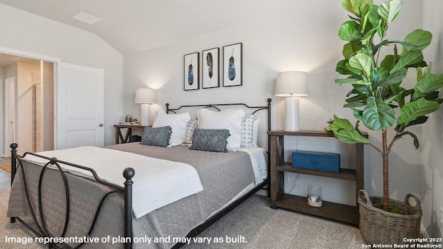 5026 Wichita Pike, San Antonio, TX 78253 - carpeted bedroom featuring lofted ceiling