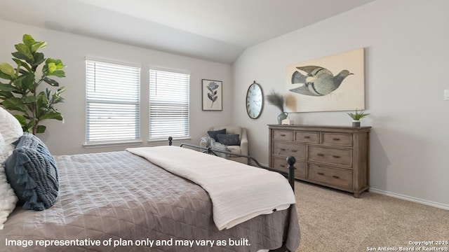 5026 Wichita Pike, San Antonio, TX 78253 - bedroom with carpet floors, baseboards, and lofted ceiling