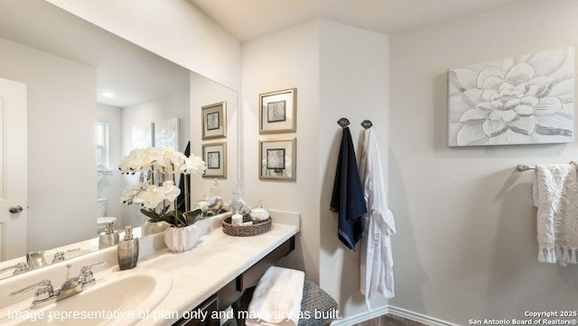 7314 Perseus Brk, San Antonio, TX 78252 - bathroom featuring toilet and vanity