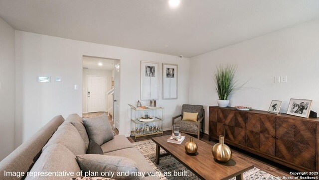 7314 Perseus Brk, San Antonio, TX 78252 - living area featuring wood finished floors and baseboards