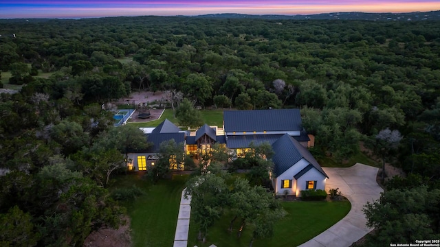185 Southfield, Boerne, TX 78006 - aerial view at dusk of a view of trees
