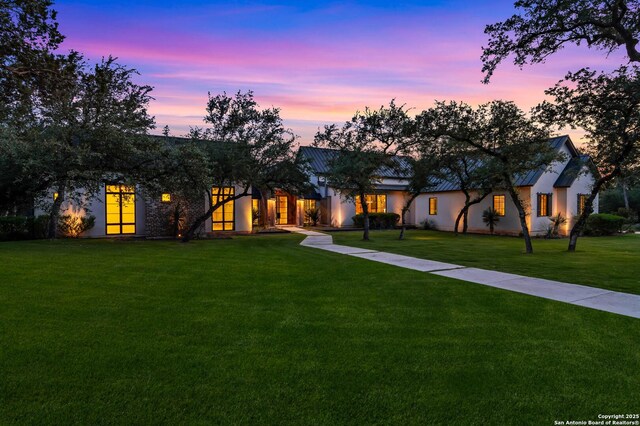 185 Southfield, Boerne, TX 78006 - view of front of home featuring a yard and stucco siding