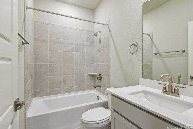 12734 Tegea Pass, San Antonio, TX 78245 - bathroom with toilet, bathing tub / shower combination, and vanity