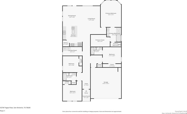 12734 Tegea Pass, San Antonio, TX 78245 - floor plan / room layout