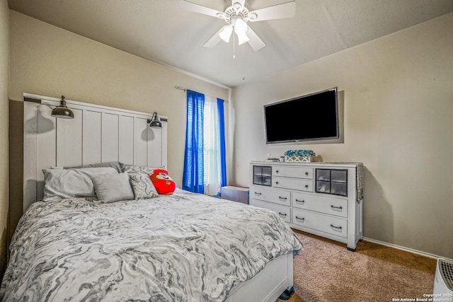 222 Red Quill Nest, San Antonio, TX 78253 - bedroom with carpet floors, baseboards, and a ceiling fan