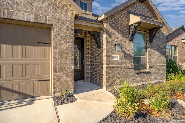10836 Bango Farms, San Antonio, TX 78254 - property entrance featuring brick siding and a garage