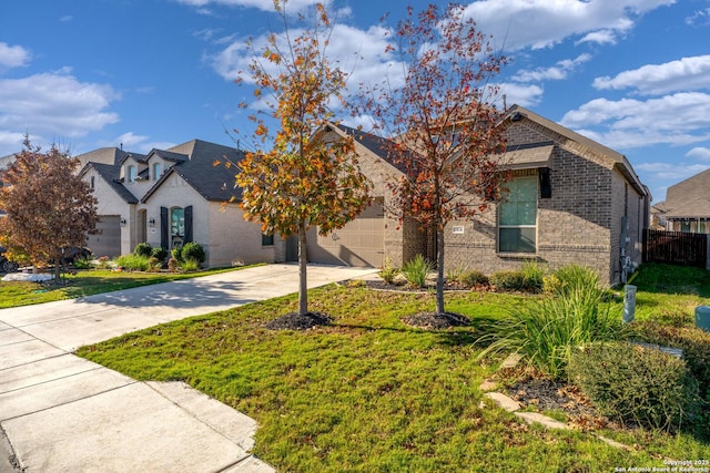 10836 Bango Farms, San Antonio, TX 78254 - view of front of home with brick siding, driveway, and a garage