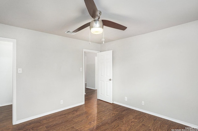 135 Blue Juniper, San Antonio, TX 78253 - spare room featuring wood finished floors, ceiling fan, and baseboards