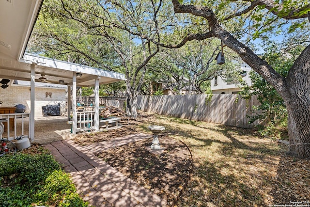 13018 Country Trl, San Antonio, TX 78216 - fenced backyard featuring a patio area