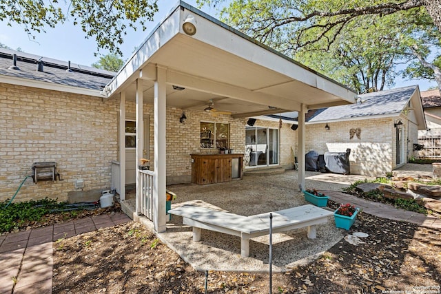 13018 Country Trl, San Antonio, TX 78216 - view of patio / terrace featuring ceiling fan