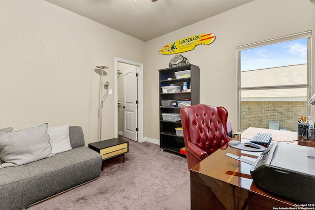 13706 Trailside, Live Oak, TX 78233 - carpeted home office with ceiling fan and baseboards