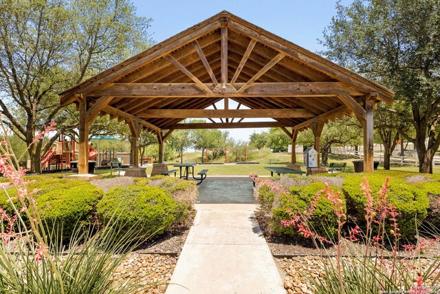 13706 Trailside, Live Oak, TX 78233 - view of home's community featuring a gazebo