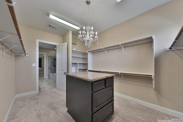 523 White Cyn, San Antonio, TX 78260 - spacious closet featuring light carpet and a chandelier