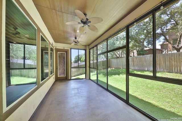 523 White Cyn, San Antonio, TX 78260 - unfurnished sunroom with ceiling fan