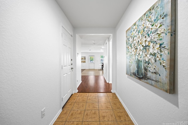 102 Ville Serene, San Antonio, TX 78253 - hall with tile patterned floors and baseboards