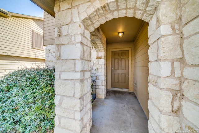12358 Erstein, Selma, TX 78154 - doorway to property with stone siding