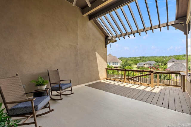 28114 Versant, Boerne, TX 78015 - view of patio / terrace with a wooden deck and a pergola