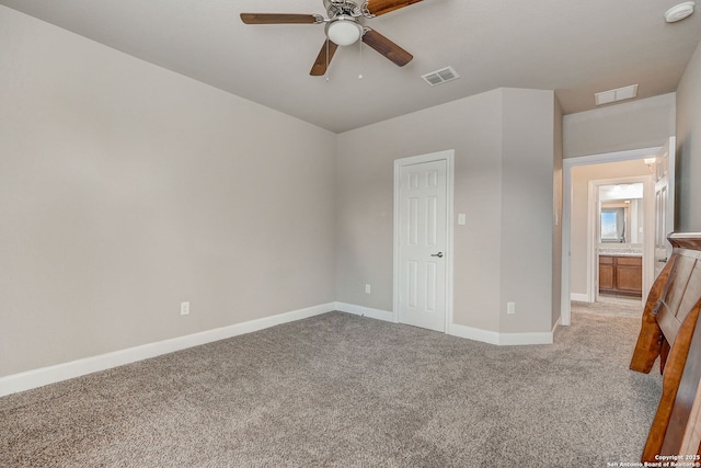 3419 Cherokee, San Antonio, TX 78253 - unfurnished bedroom with baseboards, carpet floors, and ceiling fan