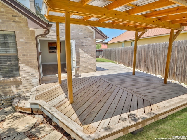 6718 Congressional Blvd, San Antonio, TX 78244 - wooden terrace featuring a fenced backyard